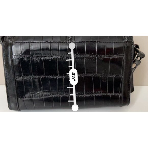 M.C. (Marc Chantal) black faux alligator skin crossbody organizer - Picture 9 of 10